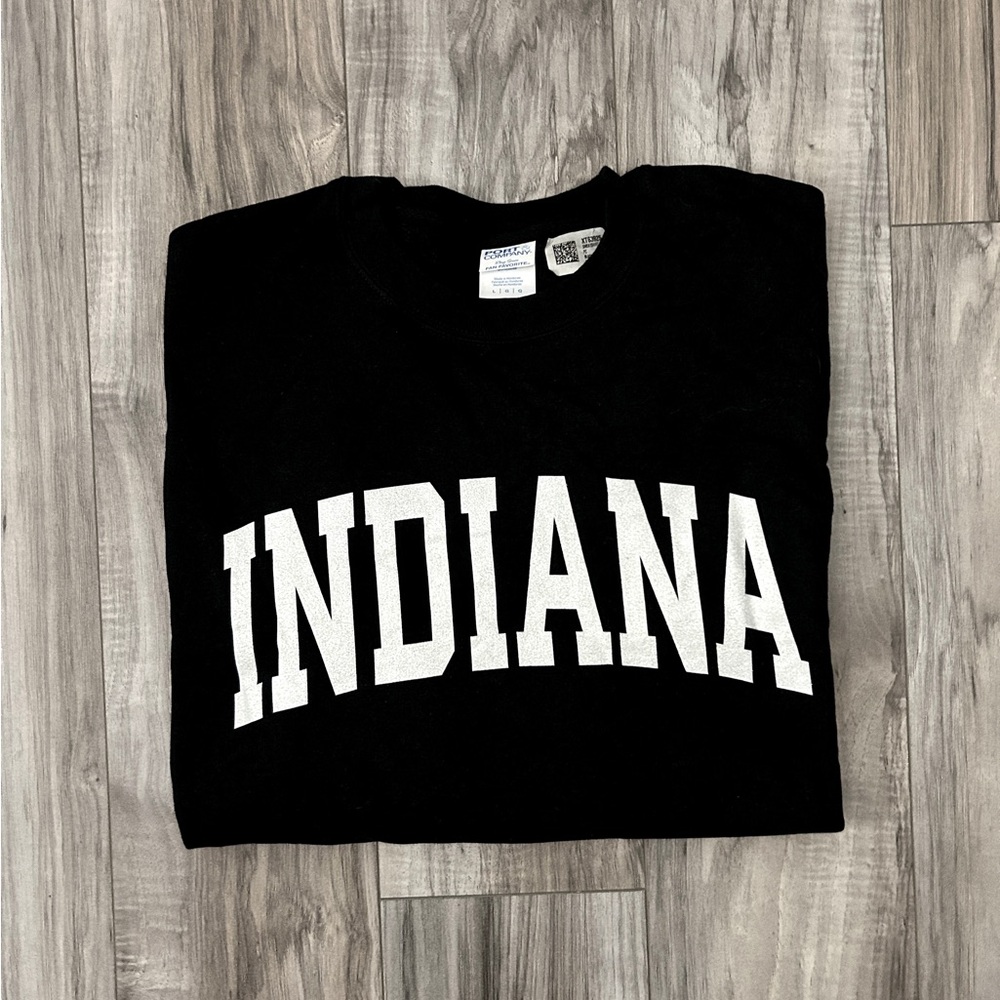 Indiana University Black Crewneck Sweatshirt NWOT